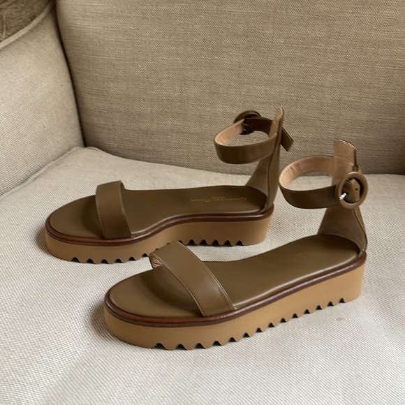 Gianvito Rossi Brown Platform Sandals Ankle Strap Eleanor US 6 36 - Picture 3 of 9